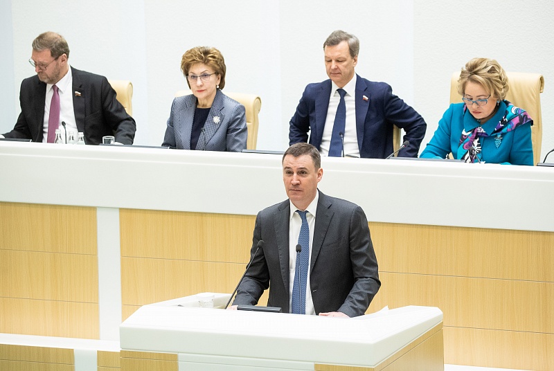 Дмитрий Патрушев выступил на «правительственном часе» в Совете Федерации